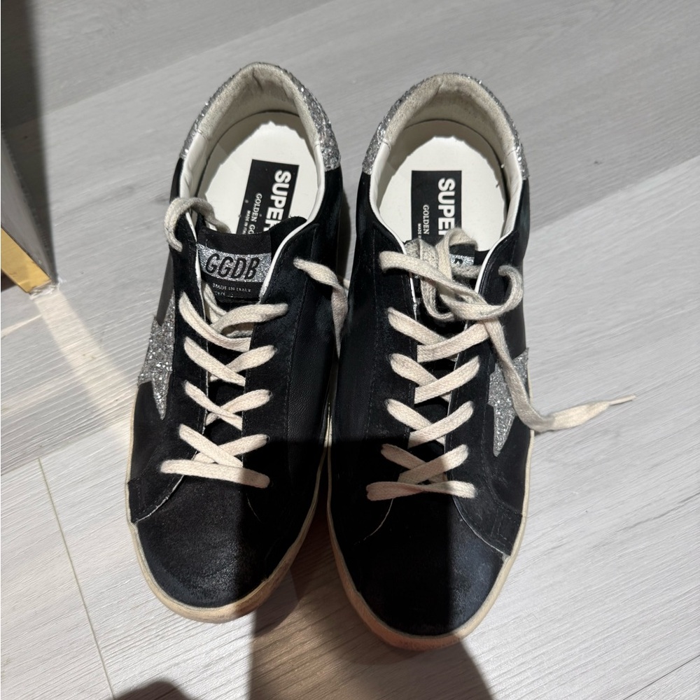 Golden Goose Black and Silver Sneakers - Picture 12 of 13